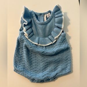 Janie and Jack Blue Romper 0-3 Months